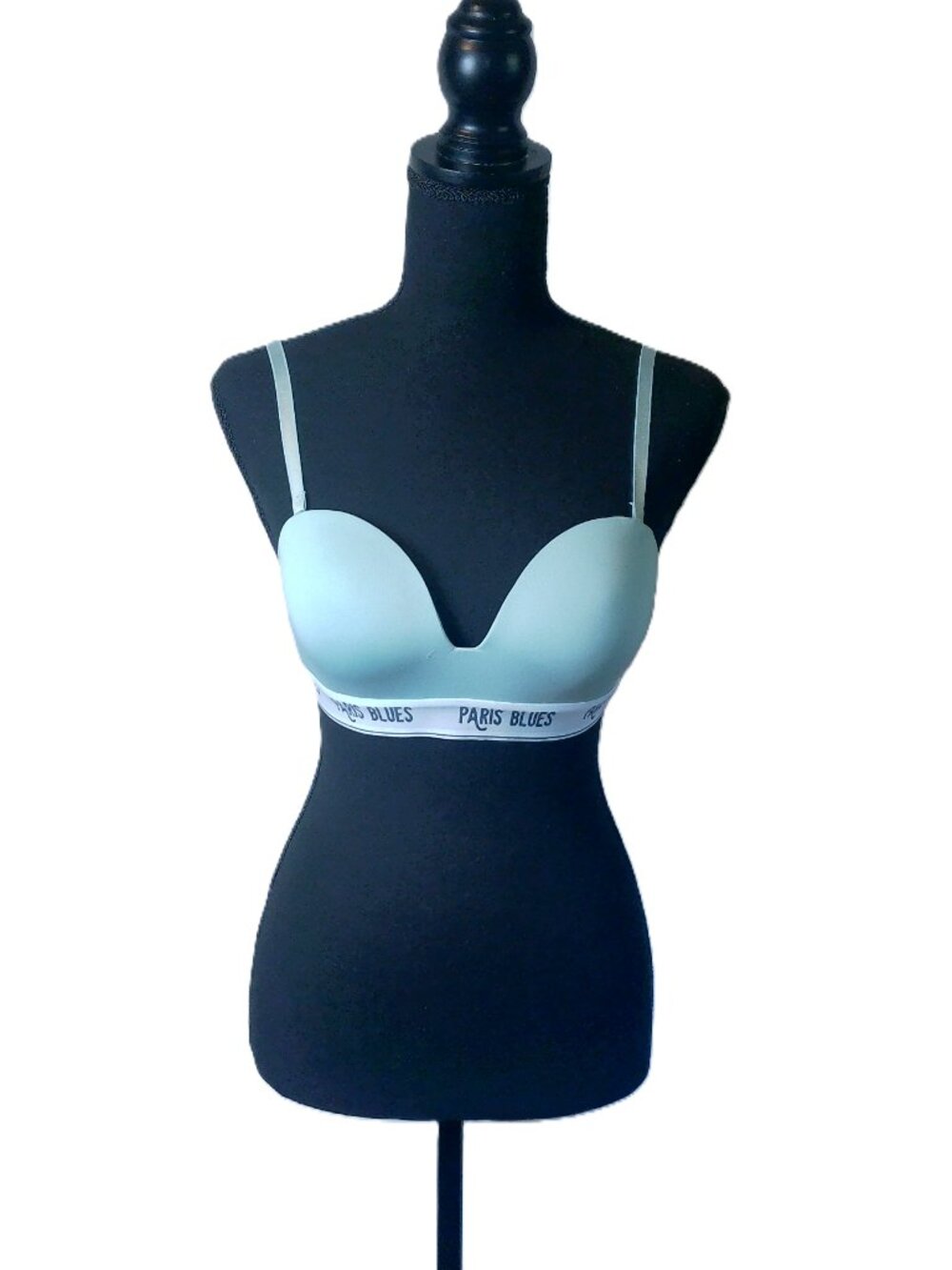 Paris Blues Mint Green Branded Elastic Band Bra Size M